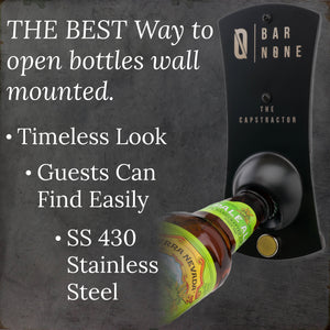 BAR N0NE The Capstractor | Magnetic Refrigerator or Wall-Mounted Bottle Opener