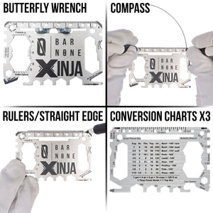 XINJA Butterfly Wrench Compass Rulers / Straight Edge Conversion Charts X3 Tool Examples