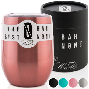 BAR N0NE Wumbler | 12 Oz Exquisite Quality Stainless Steel Wine Glasses, Vacuum Insulated, Double Copper-Lined