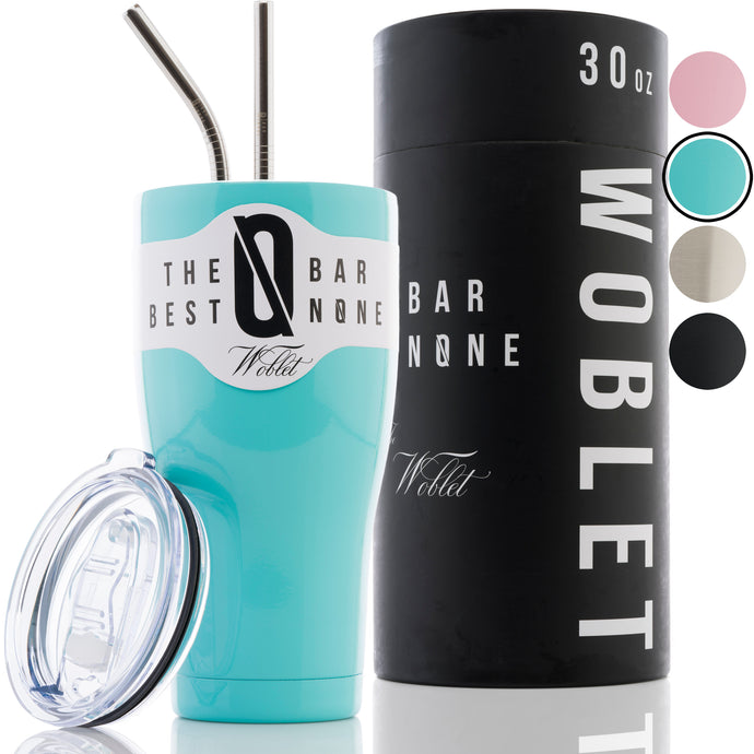 BAR N0NE Woblet | 30 oz Stainless Steel Travel Tumbler, Vacuum Insulated, Double Copper-Lined