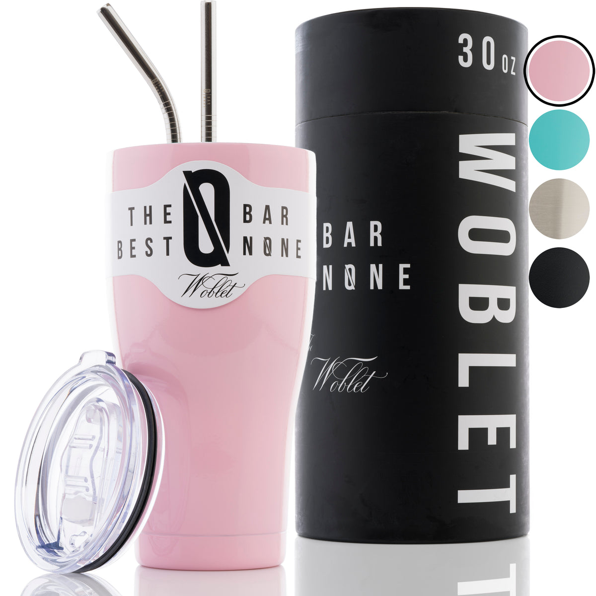 BAR N0NE Woblet | 30 oz Stainless Steel Travel Tumbler, Vacuum Insulat